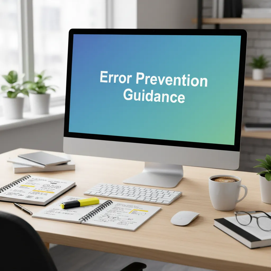 Error prevention guidance illustration